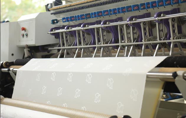 Quilting fabric layers